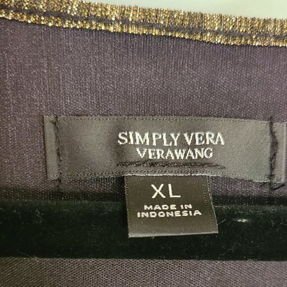 Green and gold shimmery Simply Vera Wong dress - Picture 3 of 4